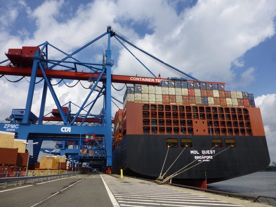 Container, Container Ship, freight transportation, cargo container free ...