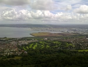 top view of village and sea thumbnail