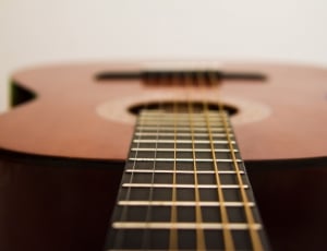 close up photo of dreadnought acoustic guitar thumbnail