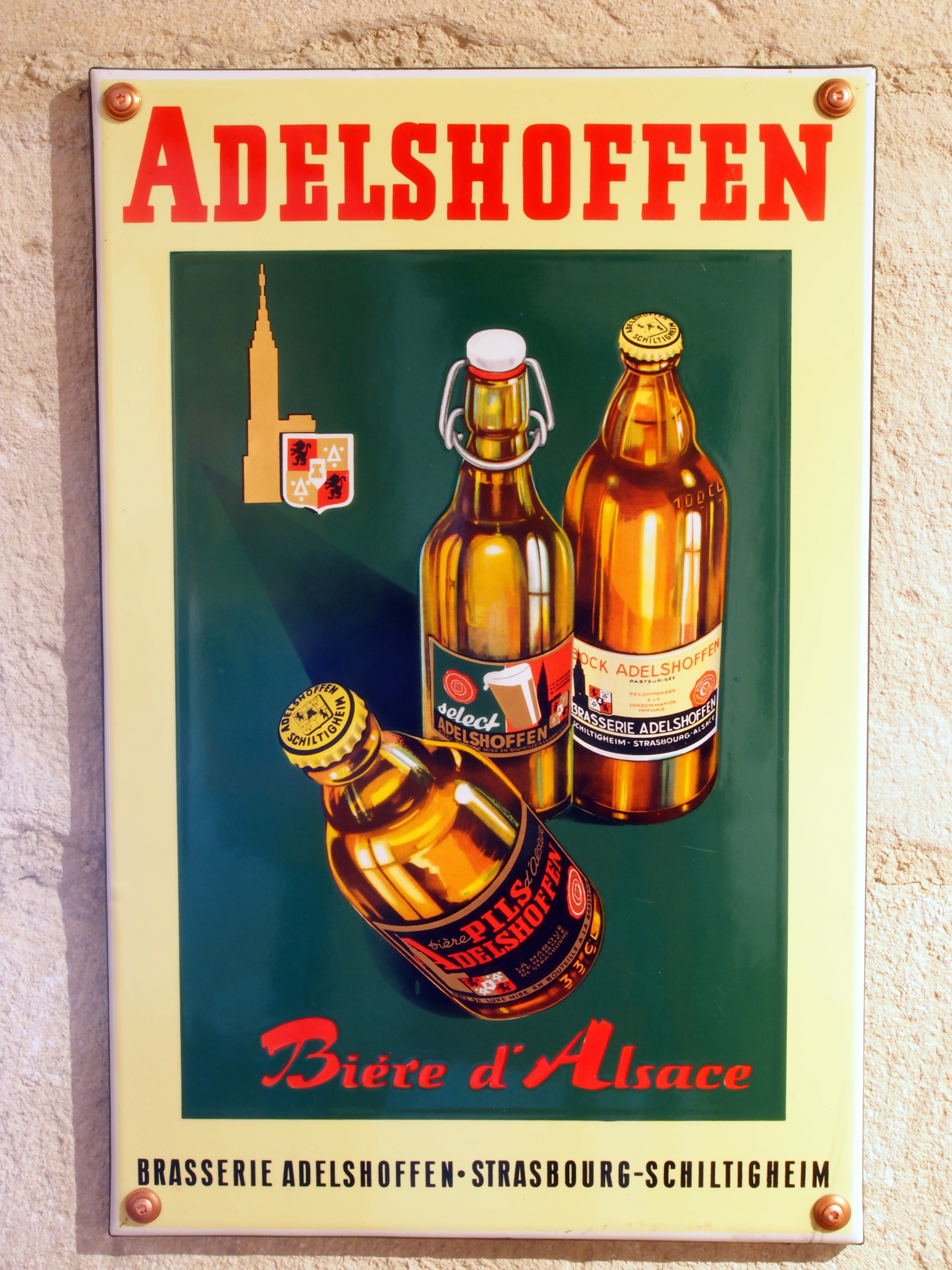 adelshoffen biere d' alsace poster