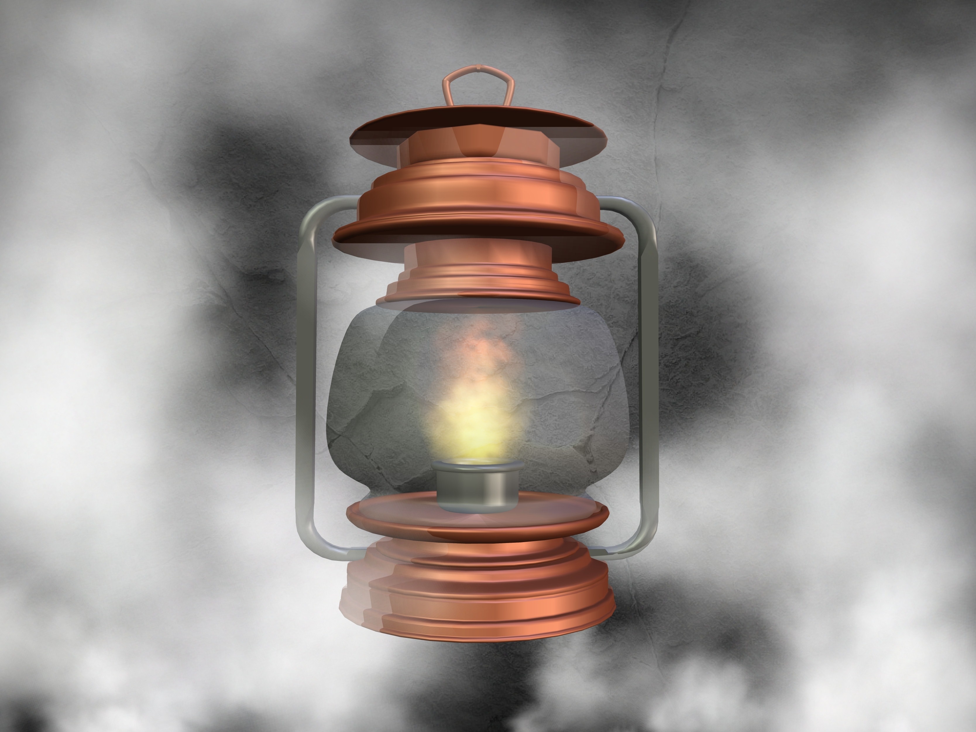 brass kerosene lantern