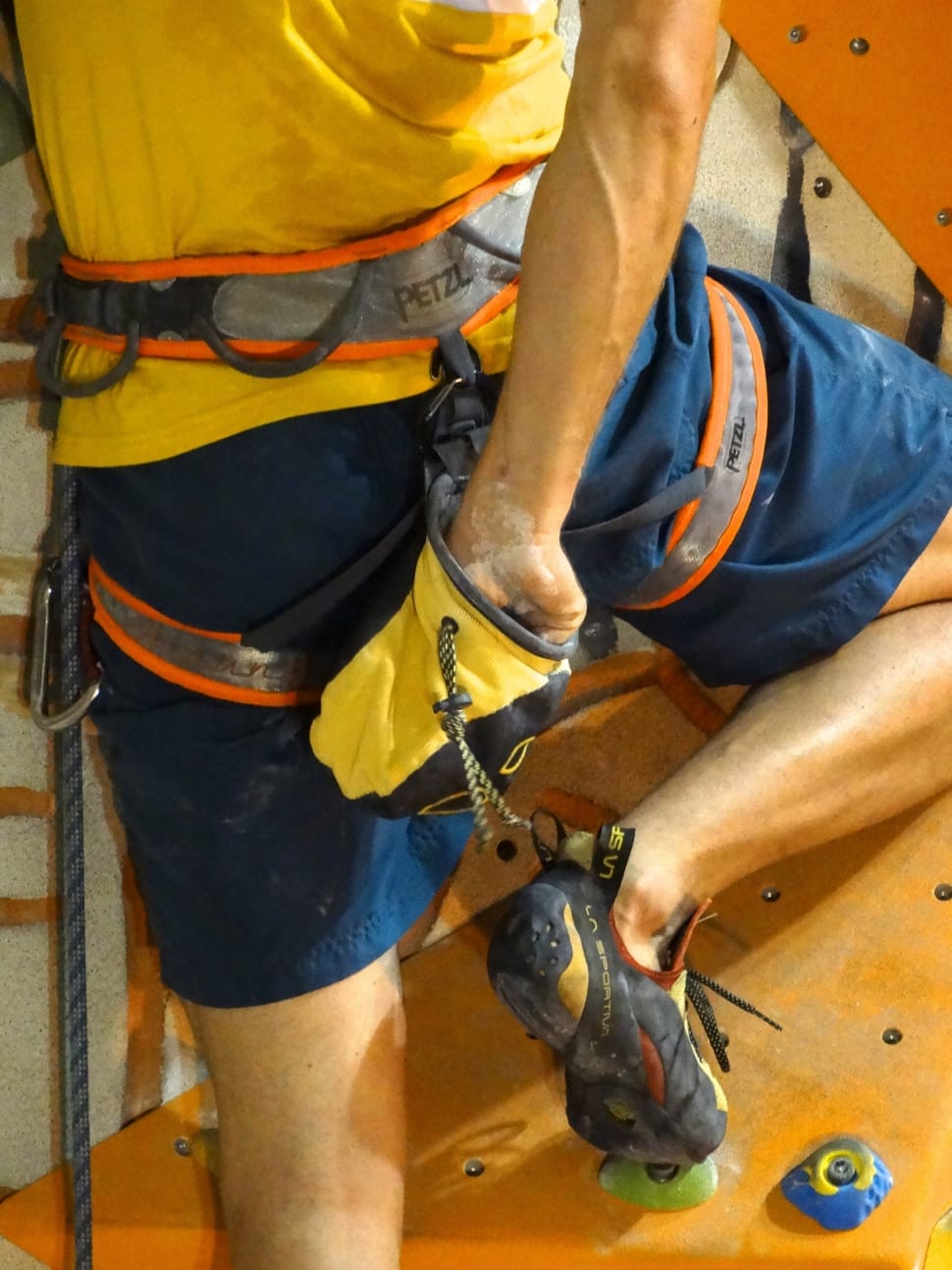 orange and gray Petzl harness preview