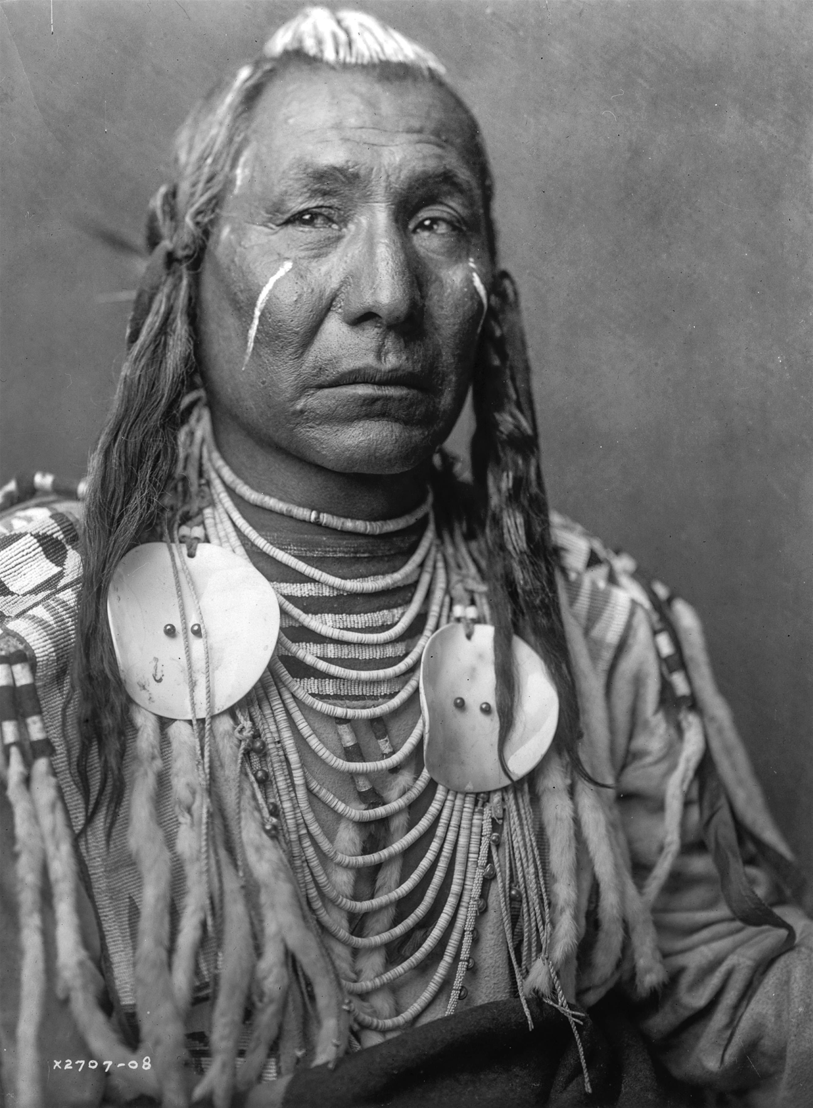 black and white native american photo
