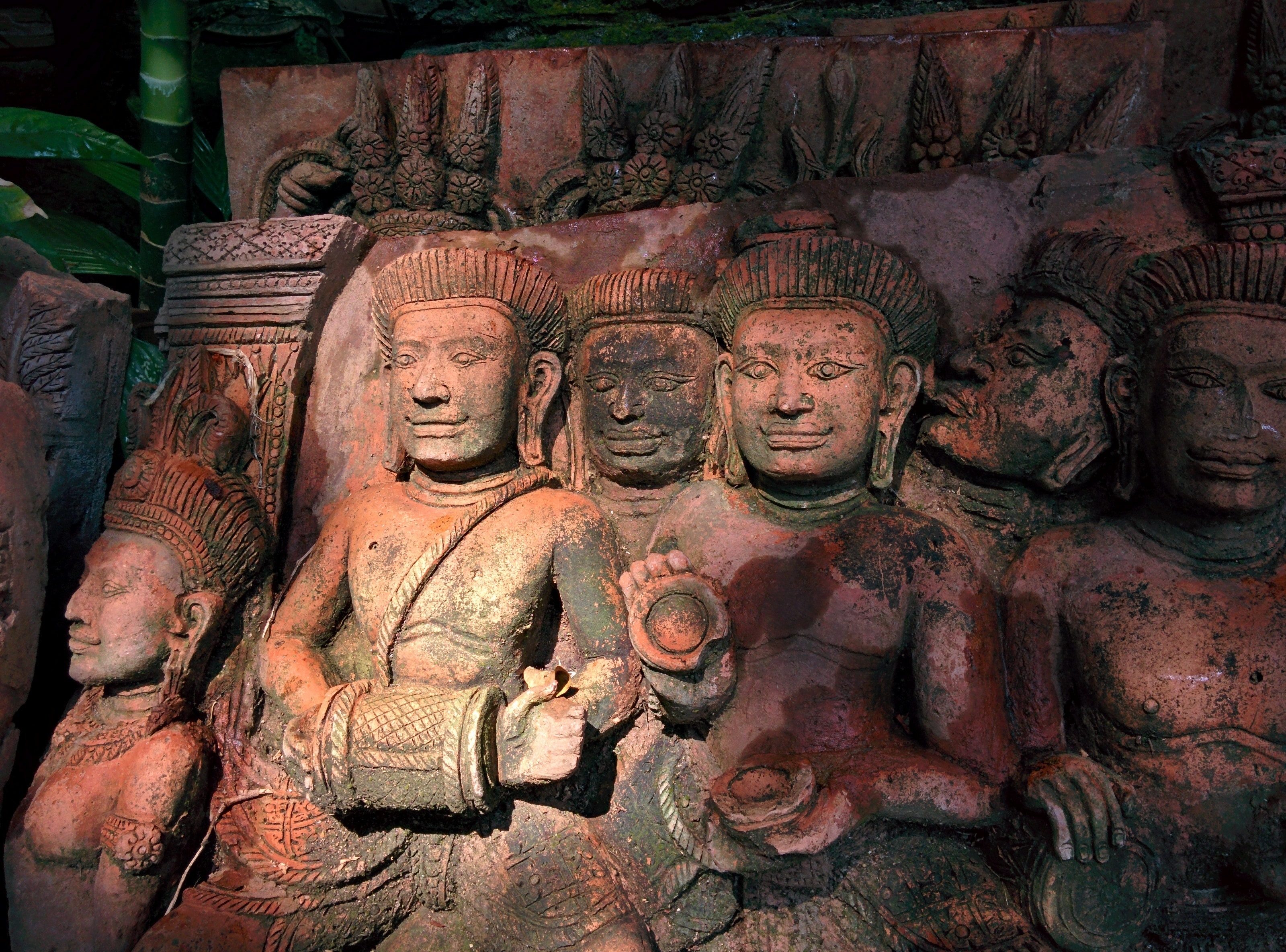 6 man's mid relief sculpture