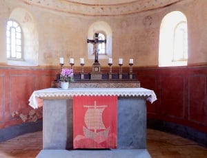 Altar, Church, Cross, Candles, Religion, indoors, architecture thumbnail