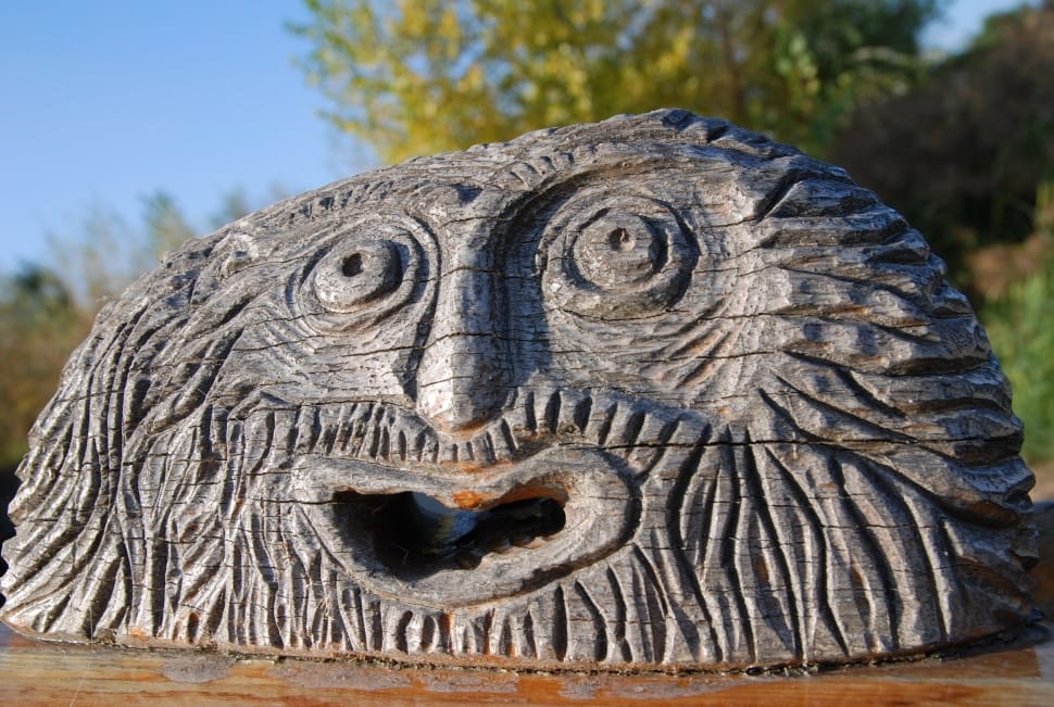 Wood, Face, Art, close-up, animal wildlife preview