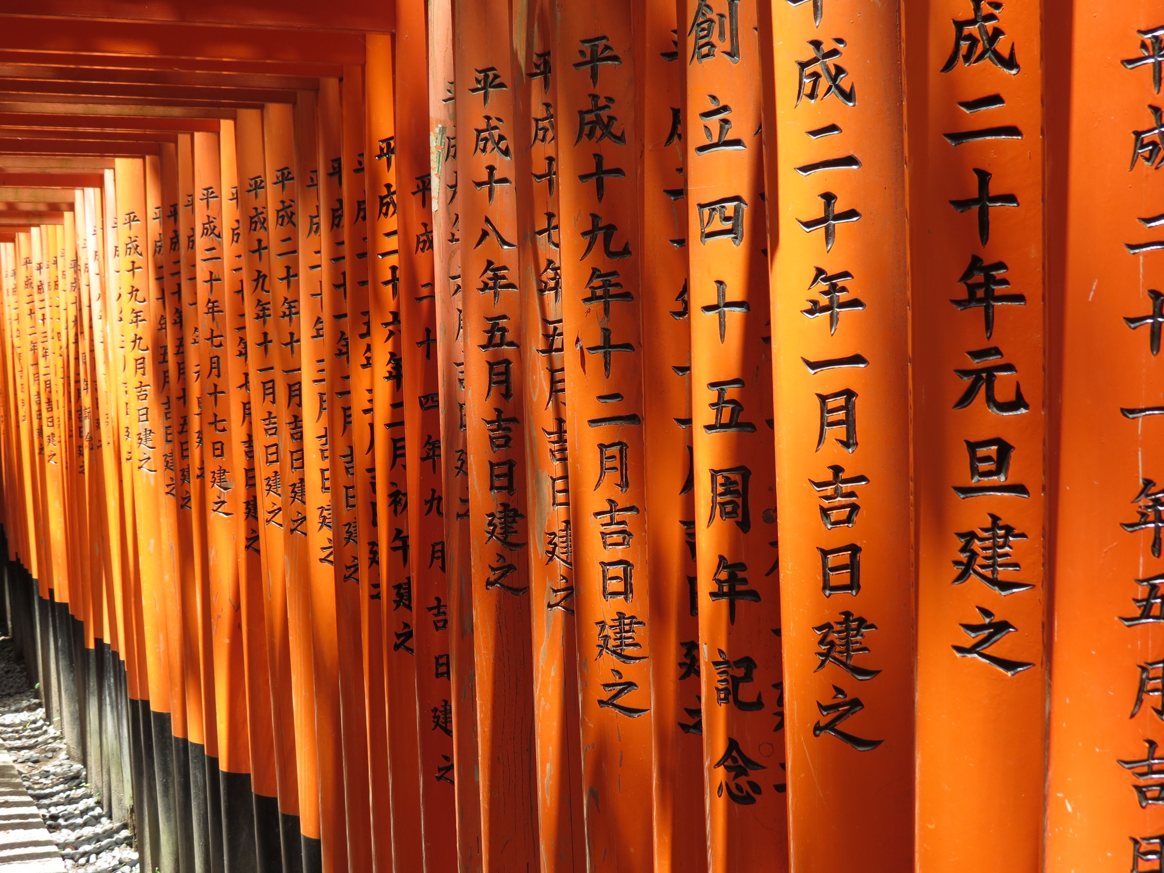 Font Characters, Orange, Gate, Japan, cultures, wood - material