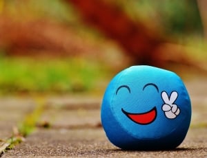 blue ball toy on ground thumbnail