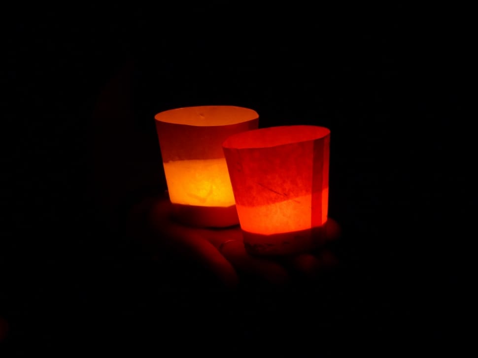 orange and beige paper lamp preview