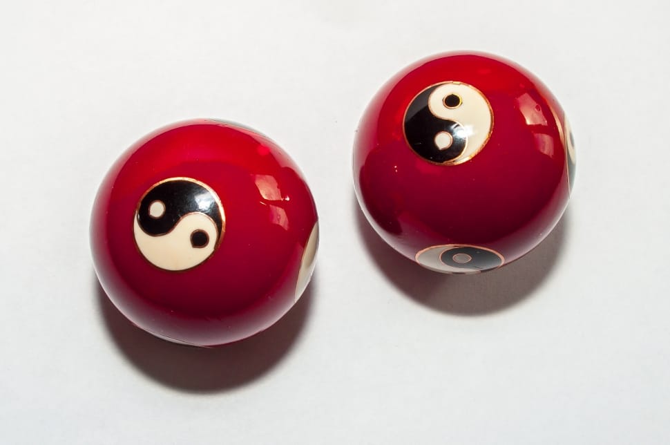 Qi Gong, Balls, Red, Hollow Balls, Yin, red, no people preview