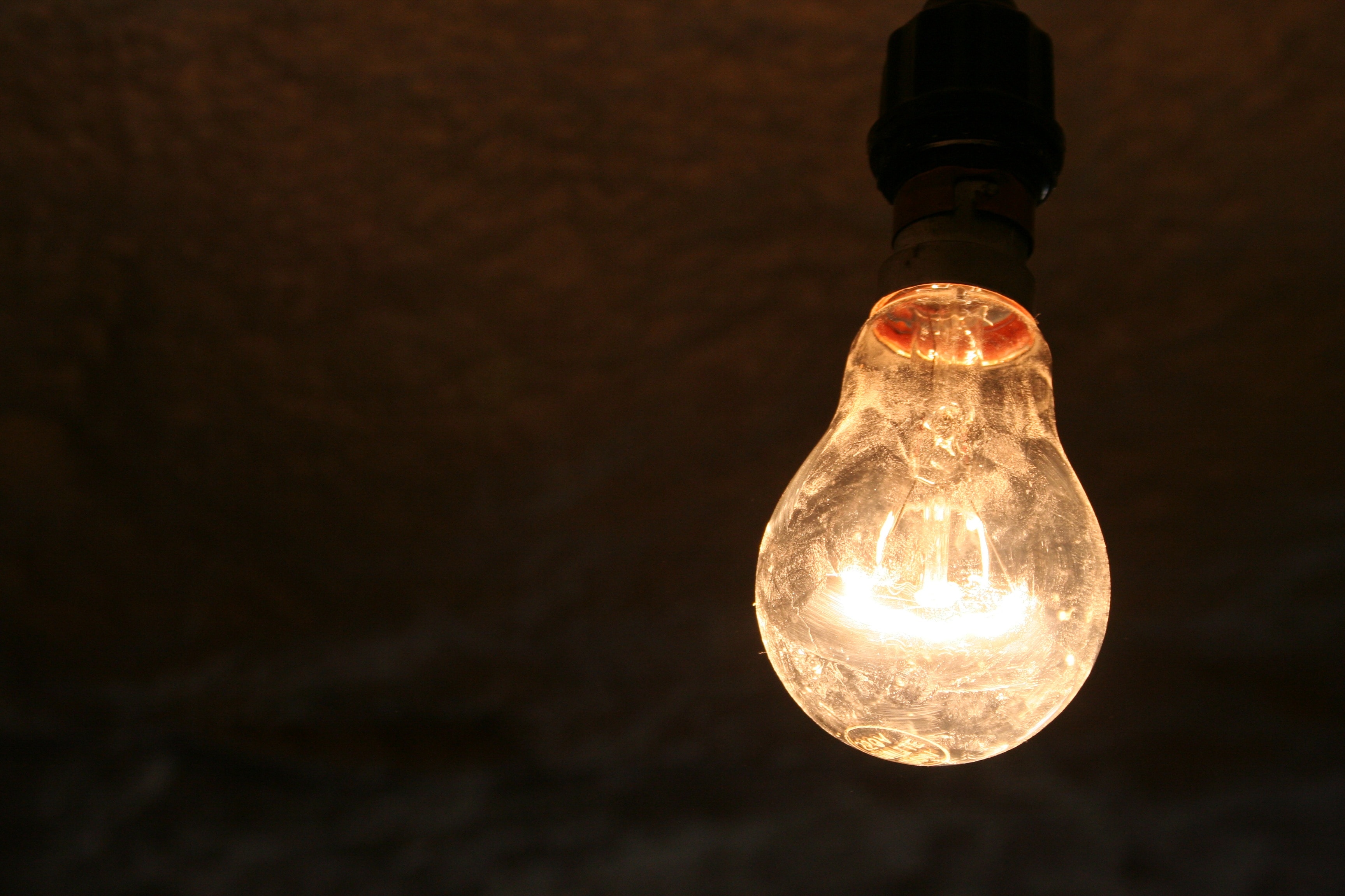 amber light bulb closeup photography
