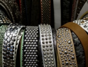 assorted colors studded belts thumbnail