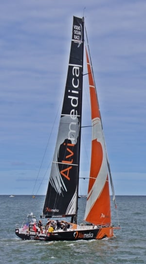 orange and black sailboat thumbnail