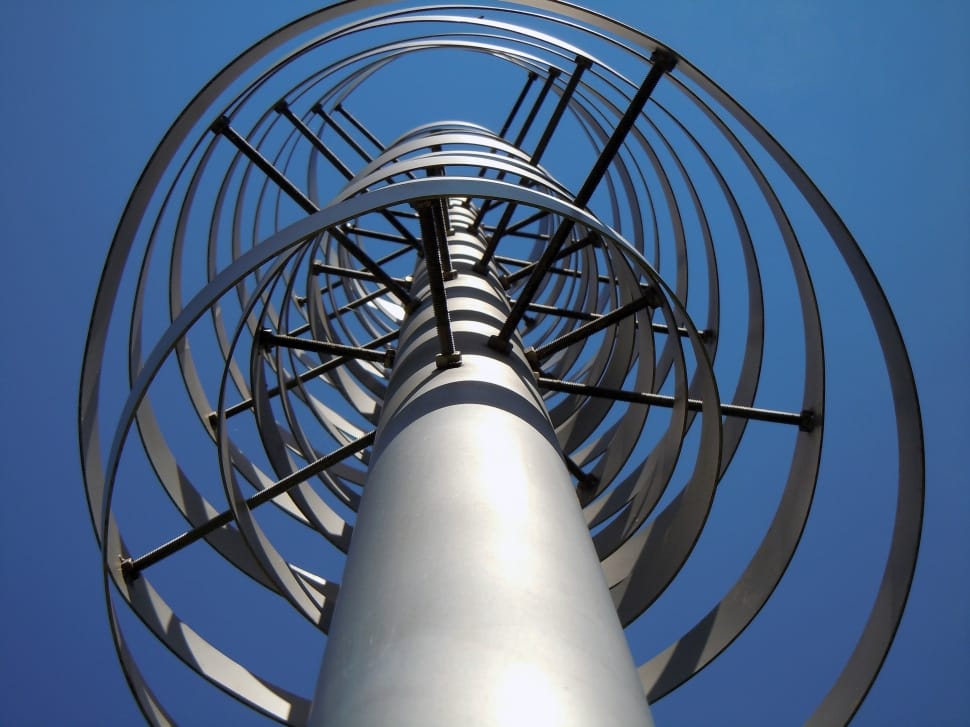 Metal, Sculpture, Spiral, industry, low angle view preview