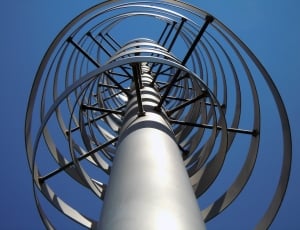 Metal, Sculpture, Spiral, industry, low angle view thumbnail