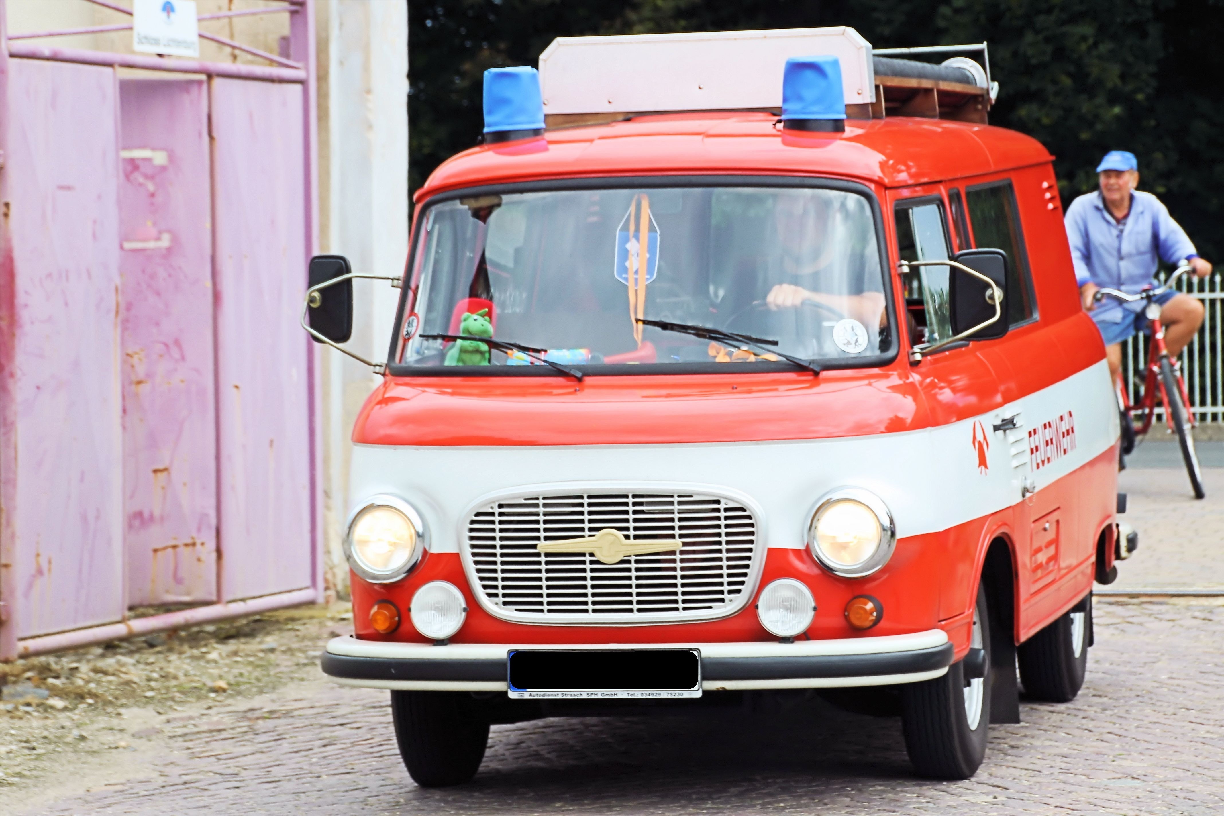 Historically, Firefighter Vehicle, Old, red, transportation