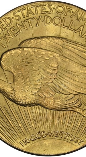 gold U.S 20 dollars coin thumbnail