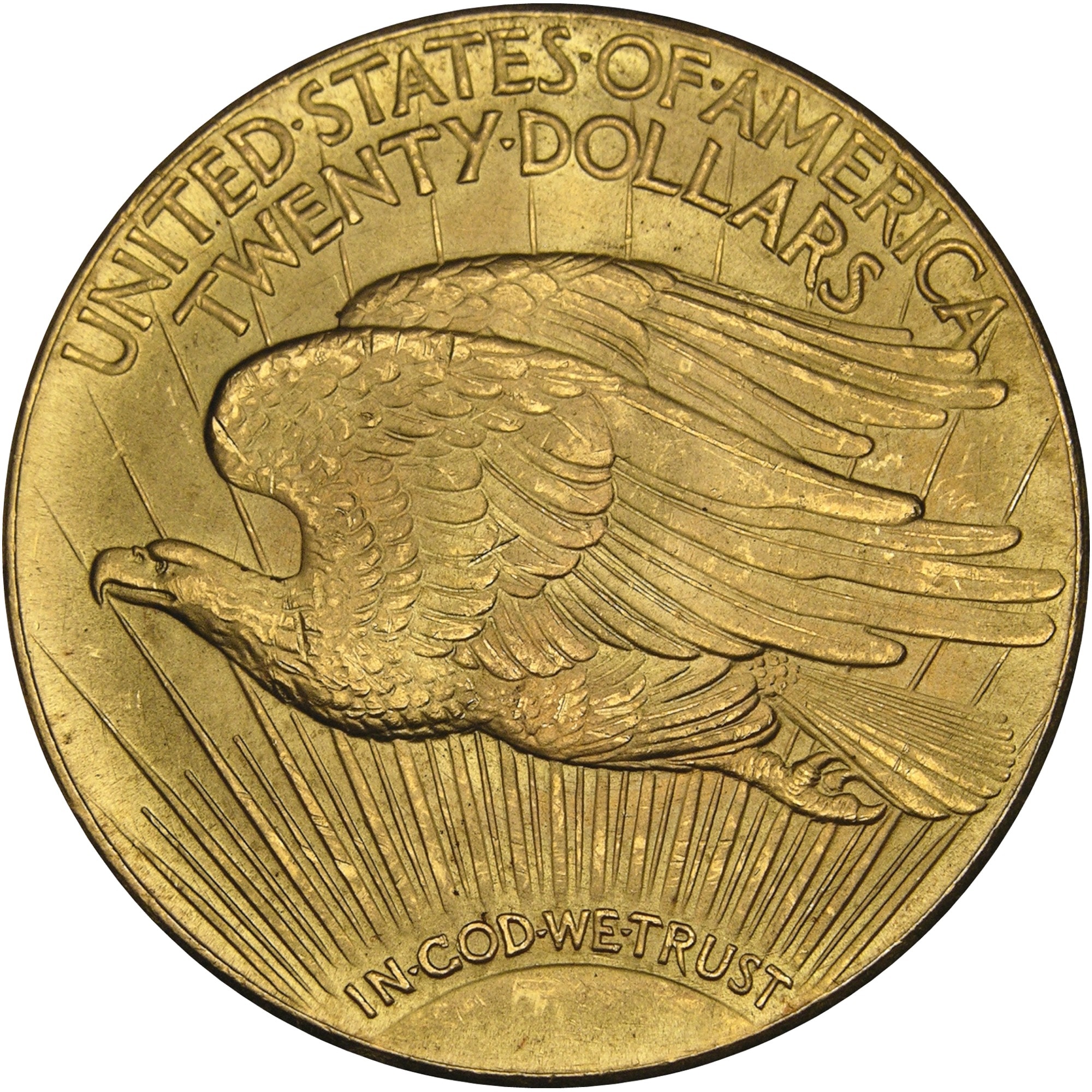 gold U.S 20 dollars coin