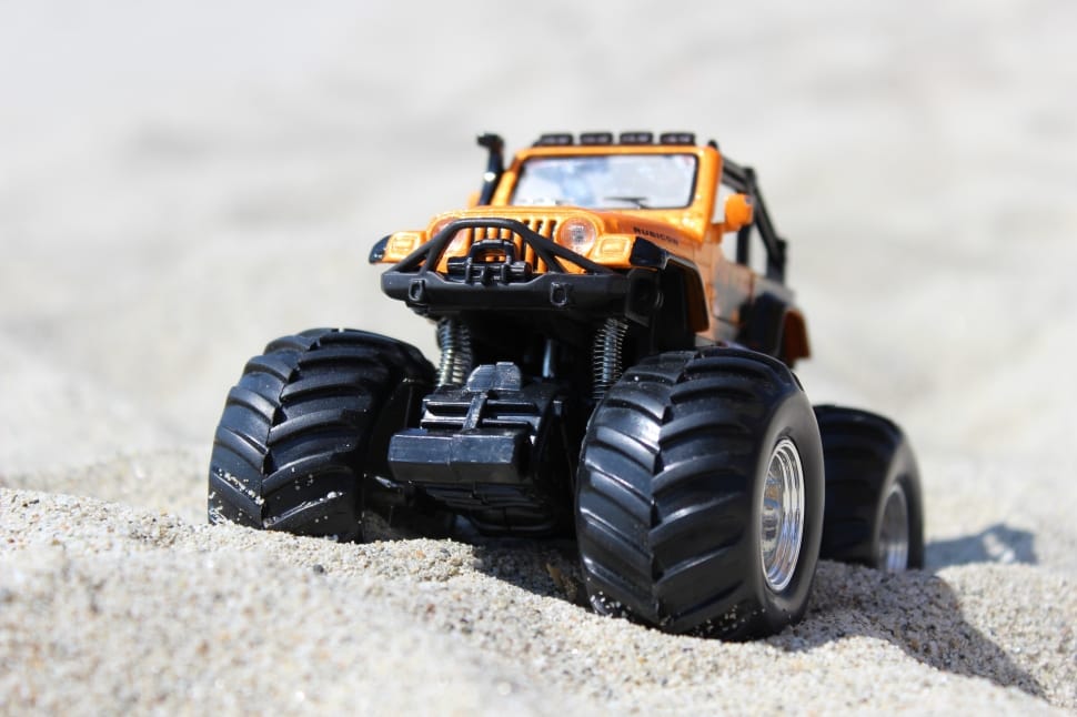 yellow and black monster truck toy preview