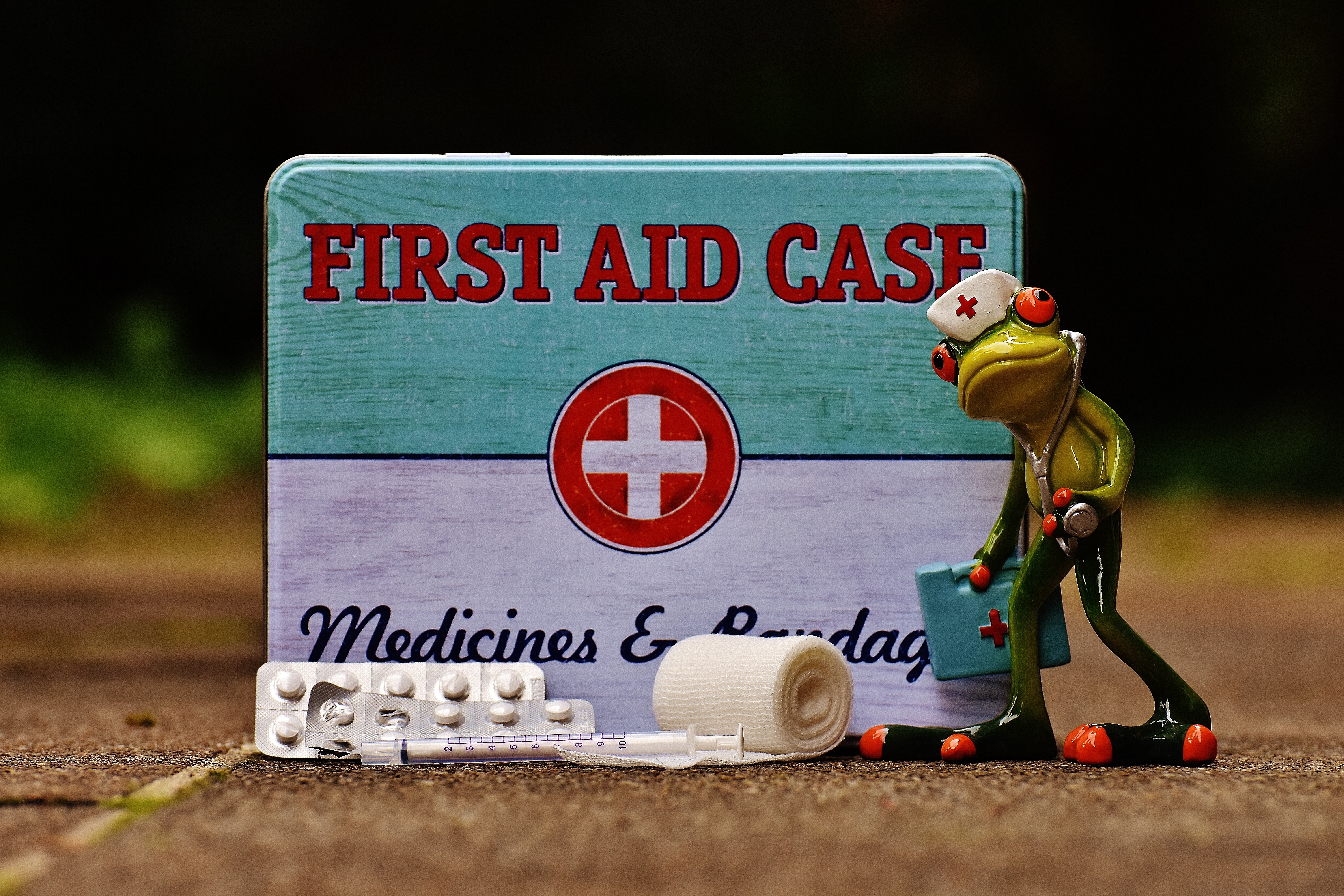 first aid case box and set