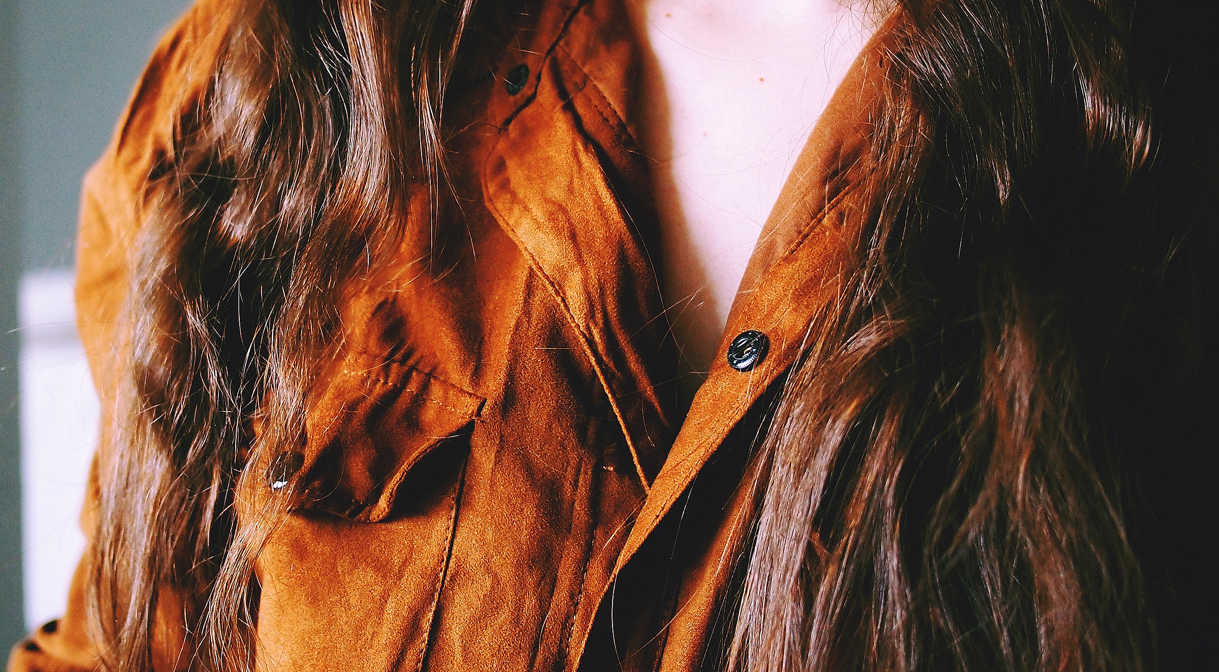 women's brown button up coat