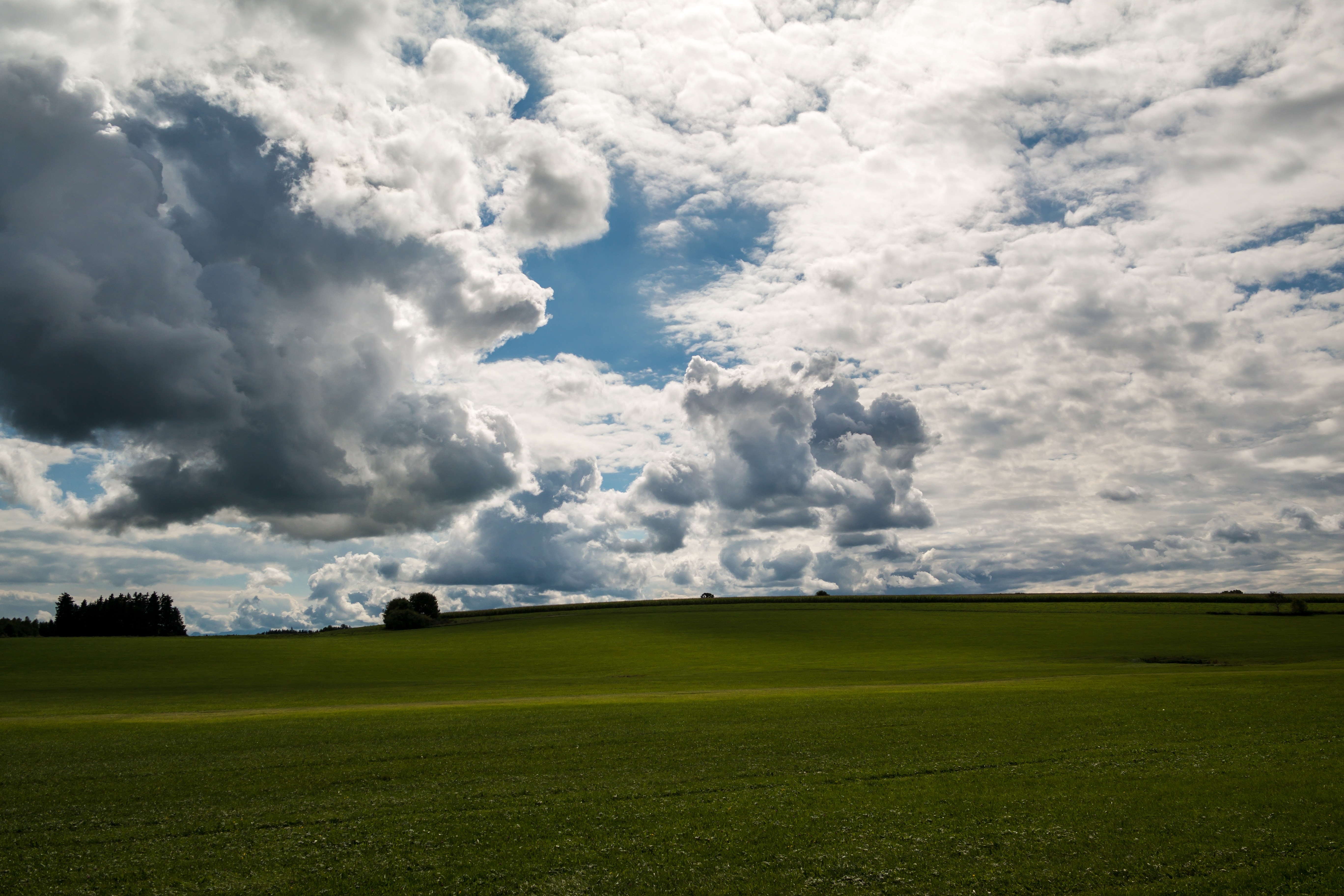 wide field under cloudy sky during daytime