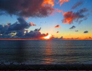 Sunset, Beach, Sunrise, Clouds, sea, sunset thumbnail