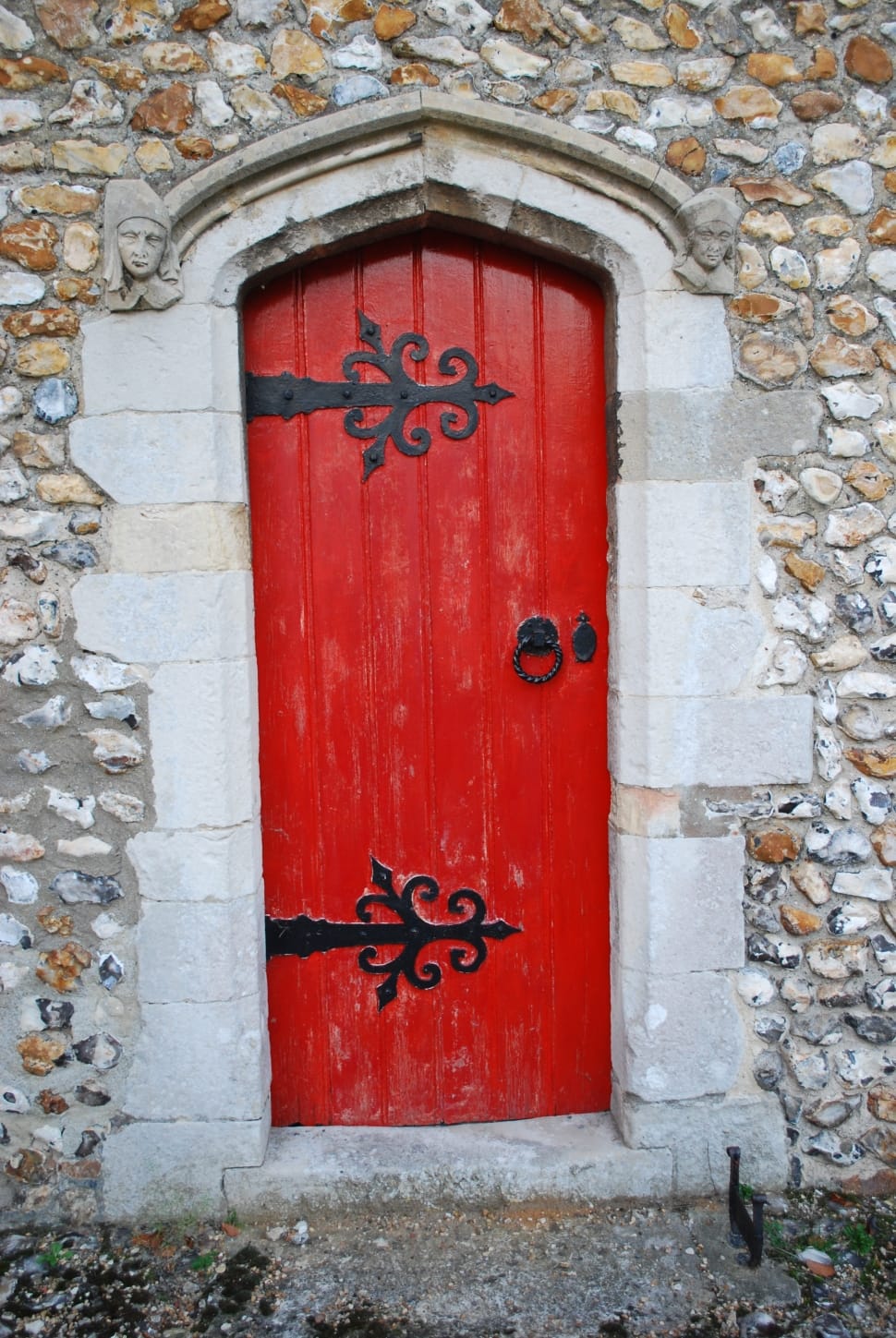 Church, Old, Door, Red, Entrance, architecture, red preview