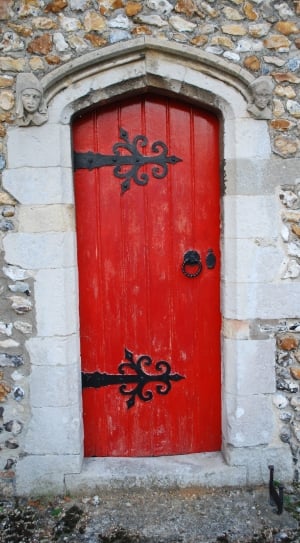 Church, Old, Door, Red, Entrance, architecture, red thumbnail