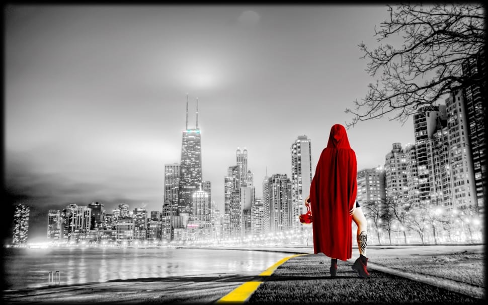 Red Riding Hood, City, Women, Urban, red, adult preview