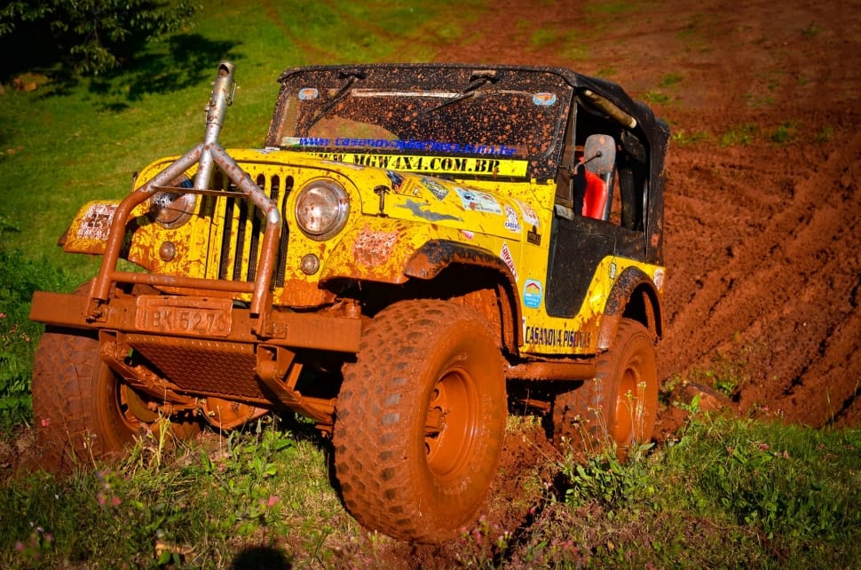 Jeep, Dirty, Cross, Car, Driving, tractor, yellow preview