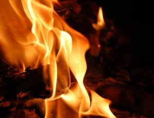Fire, Flames, Macro, heat - temperature, burning thumbnail