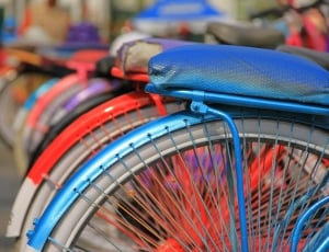 blue bicycle saddle thumbnail