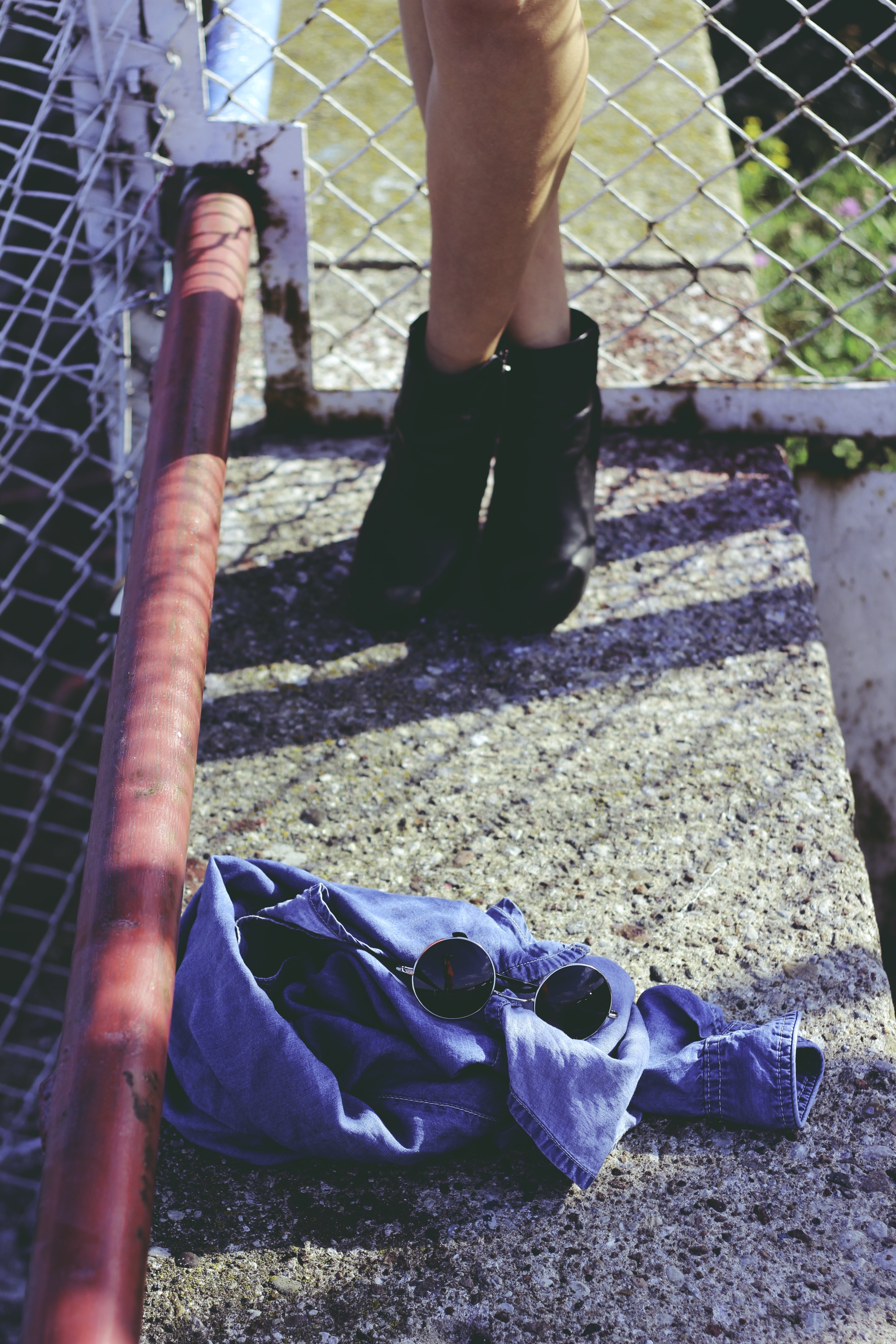 black leather heeled booties