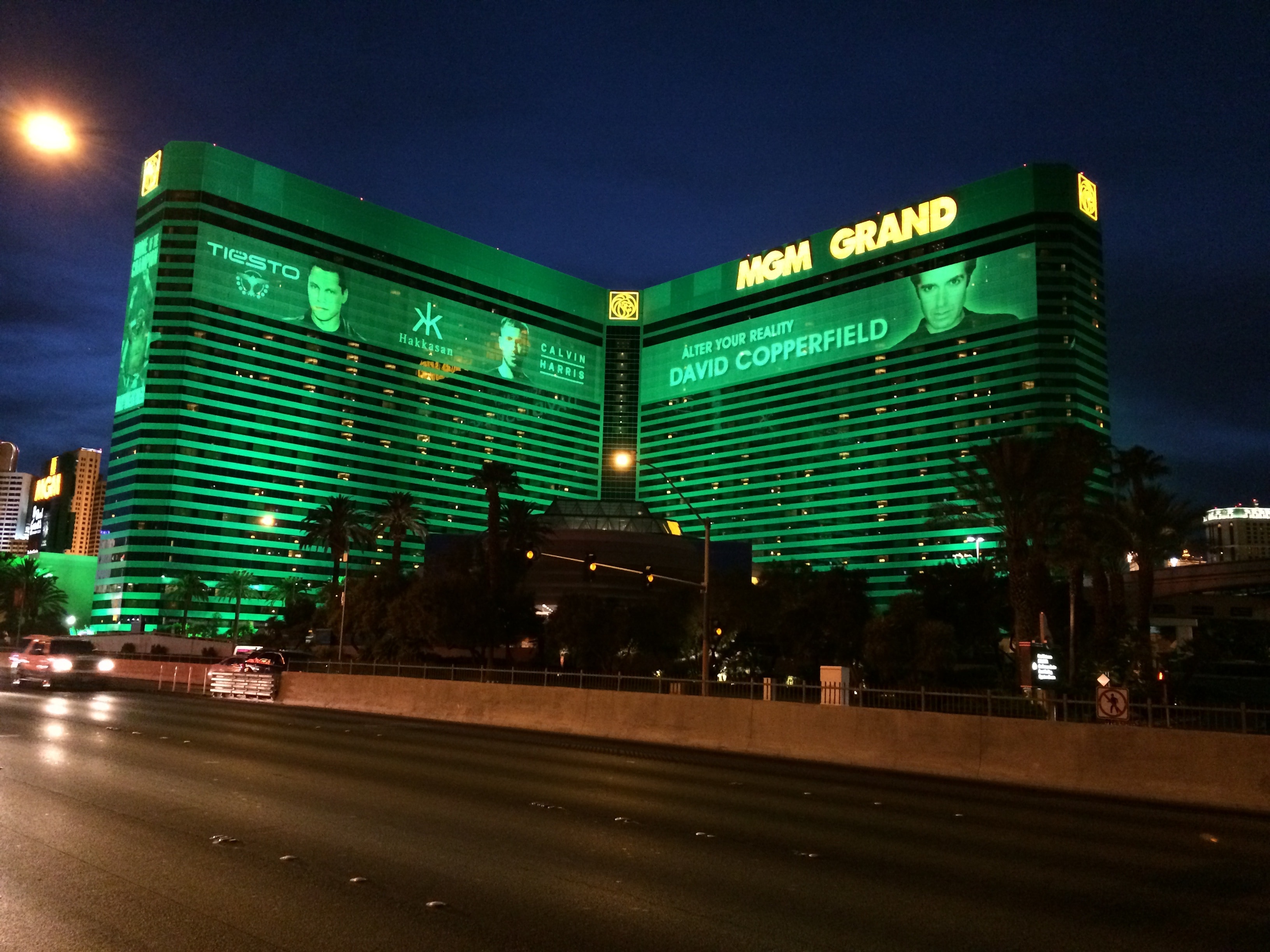MGM Grand building during nighttime