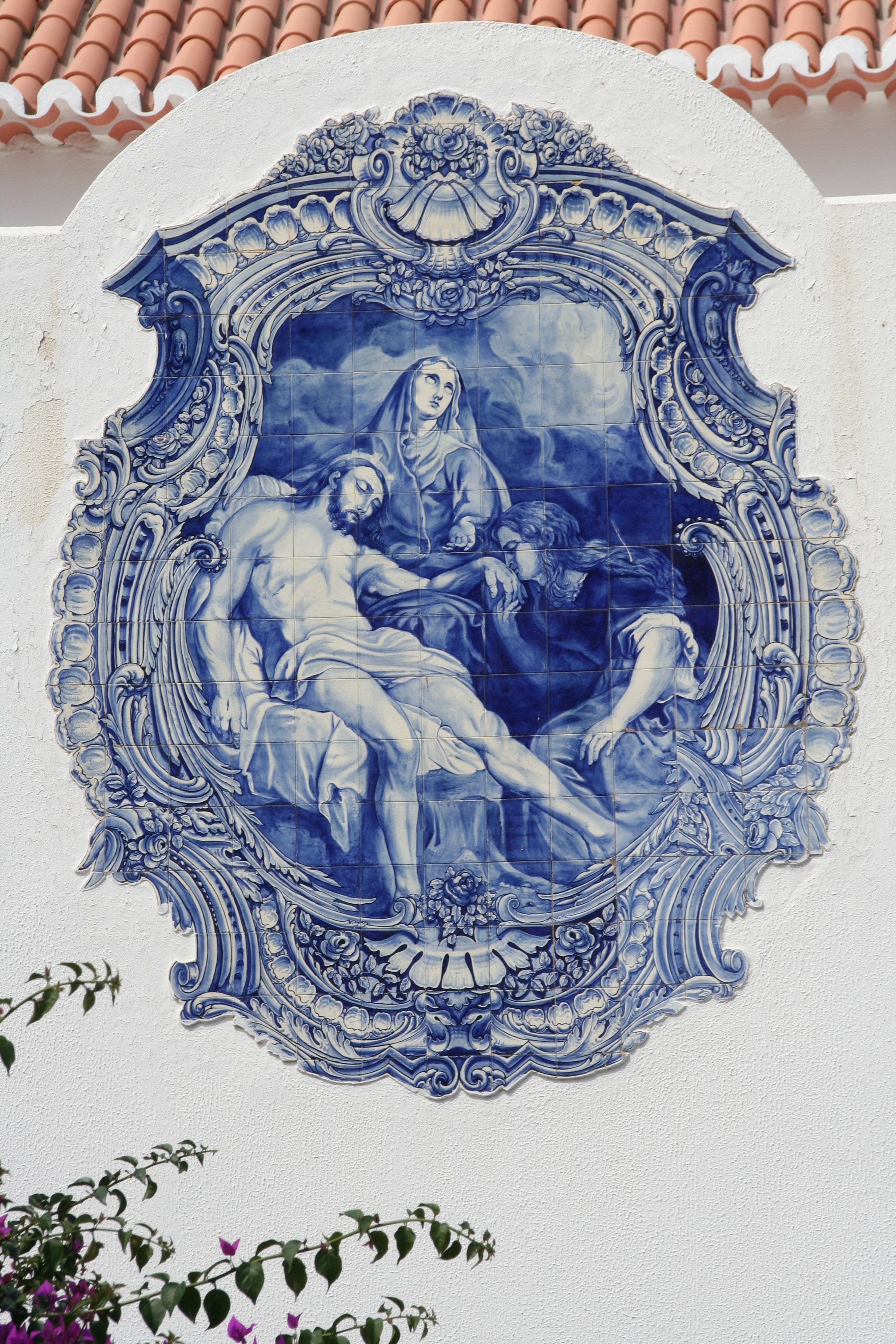 blue religious icon art work