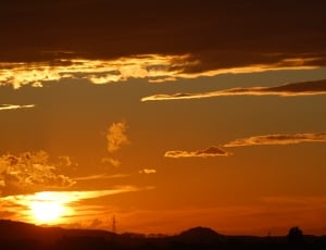 Clouds, Sun, Sunset, Sky, sunset, orange color thumbnail
