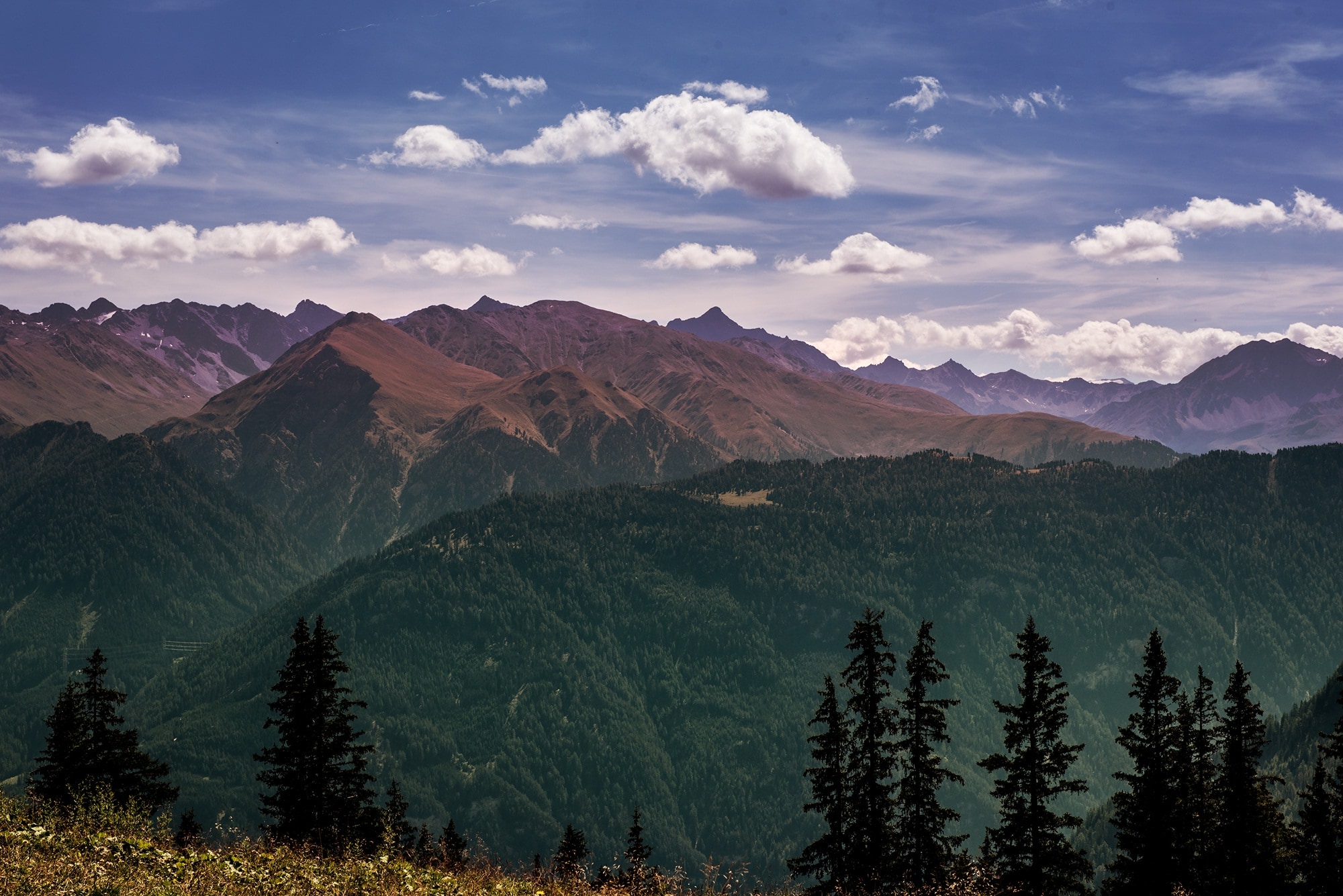 brown mountains and blue sky