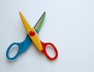 yellow red and blue scissors thumbnail