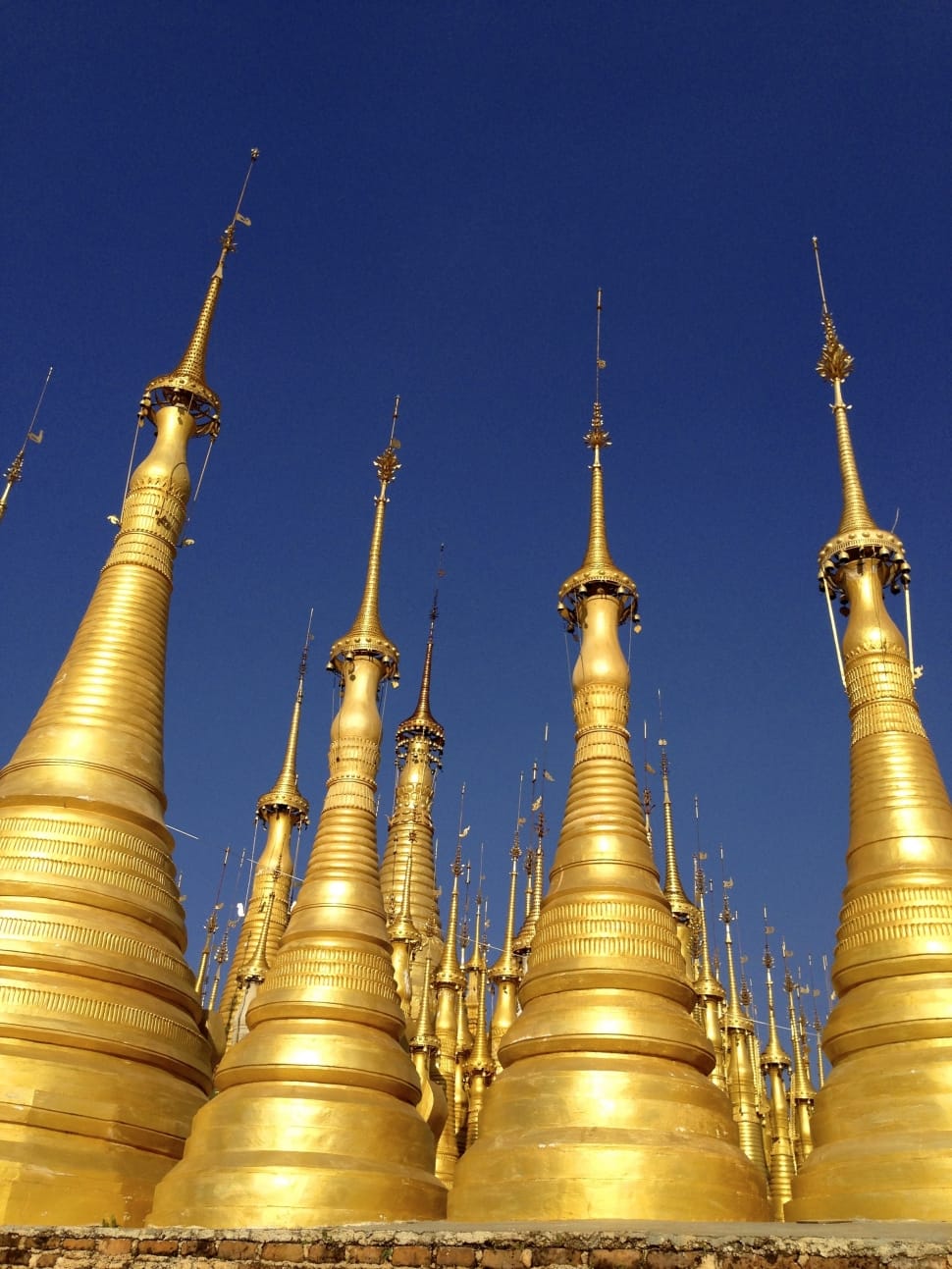 Spires, Temple, Religion, Pagoda, gold colored, religion preview