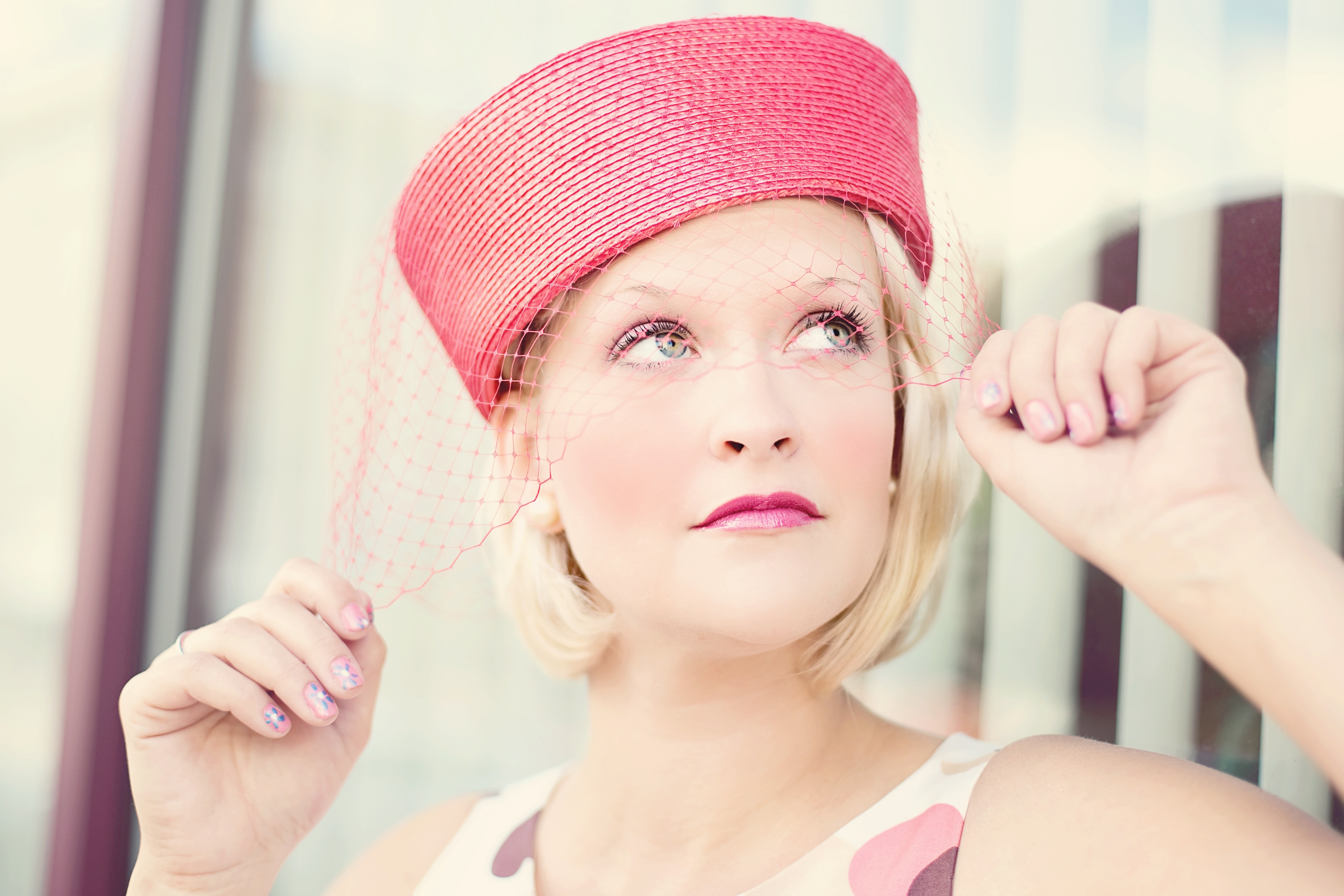 women's pink mesh cap