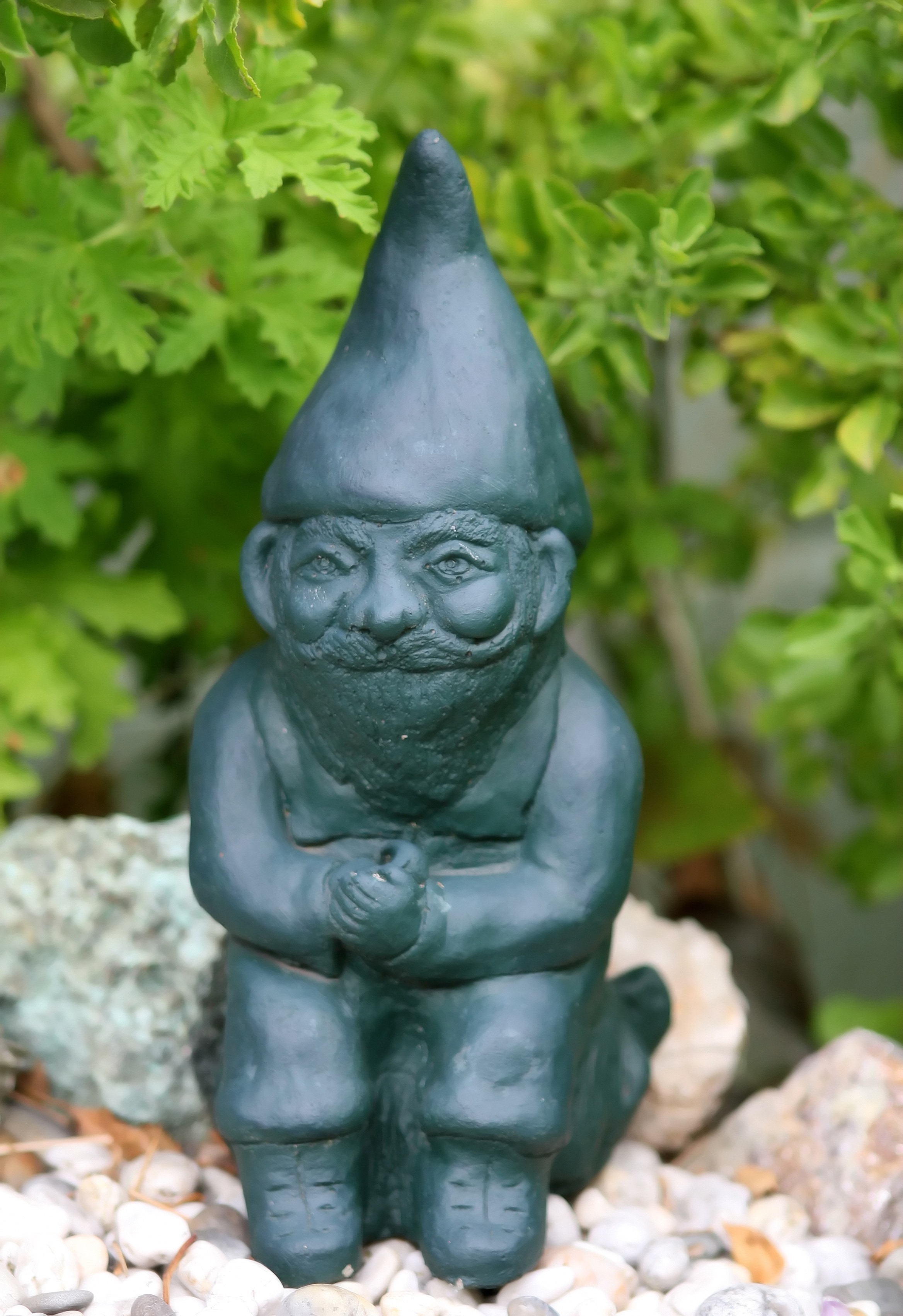 green gnome figurine