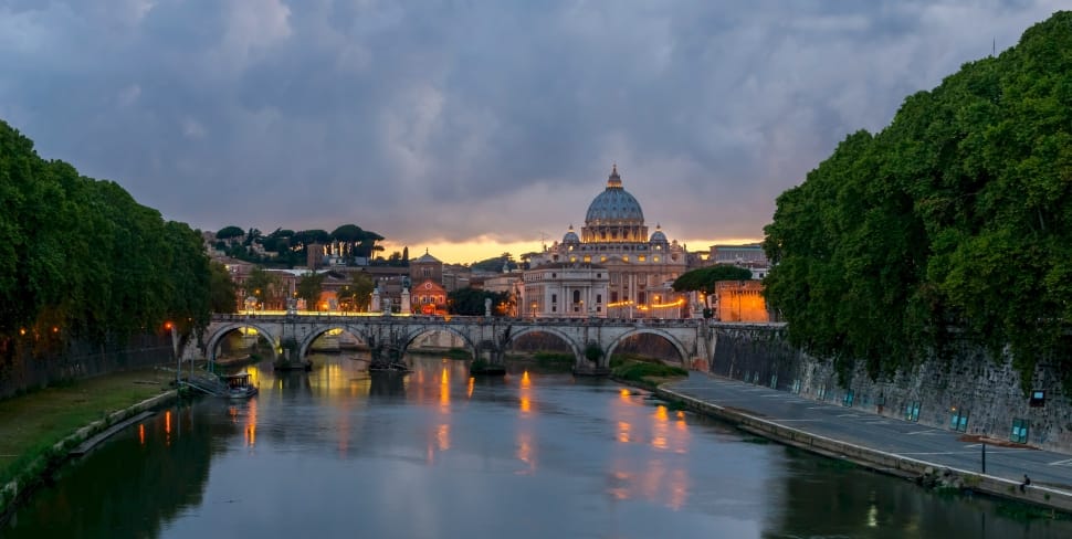 Rome, Bridge, Sant' Angelo, Italy, architecture, dome preview