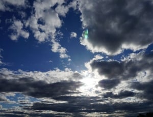 white and gray clouds and blue sky thumbnail