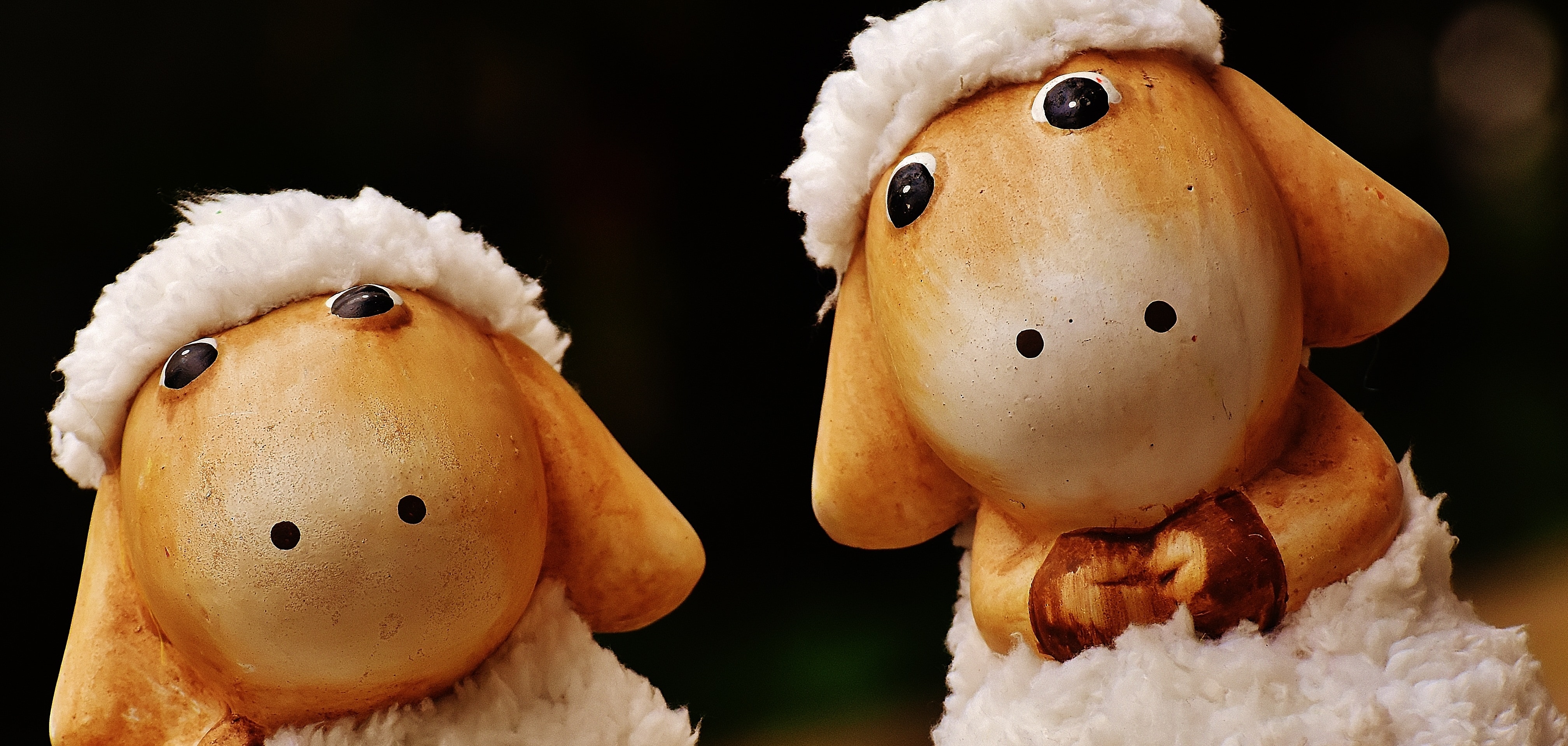 brown sheep figurines