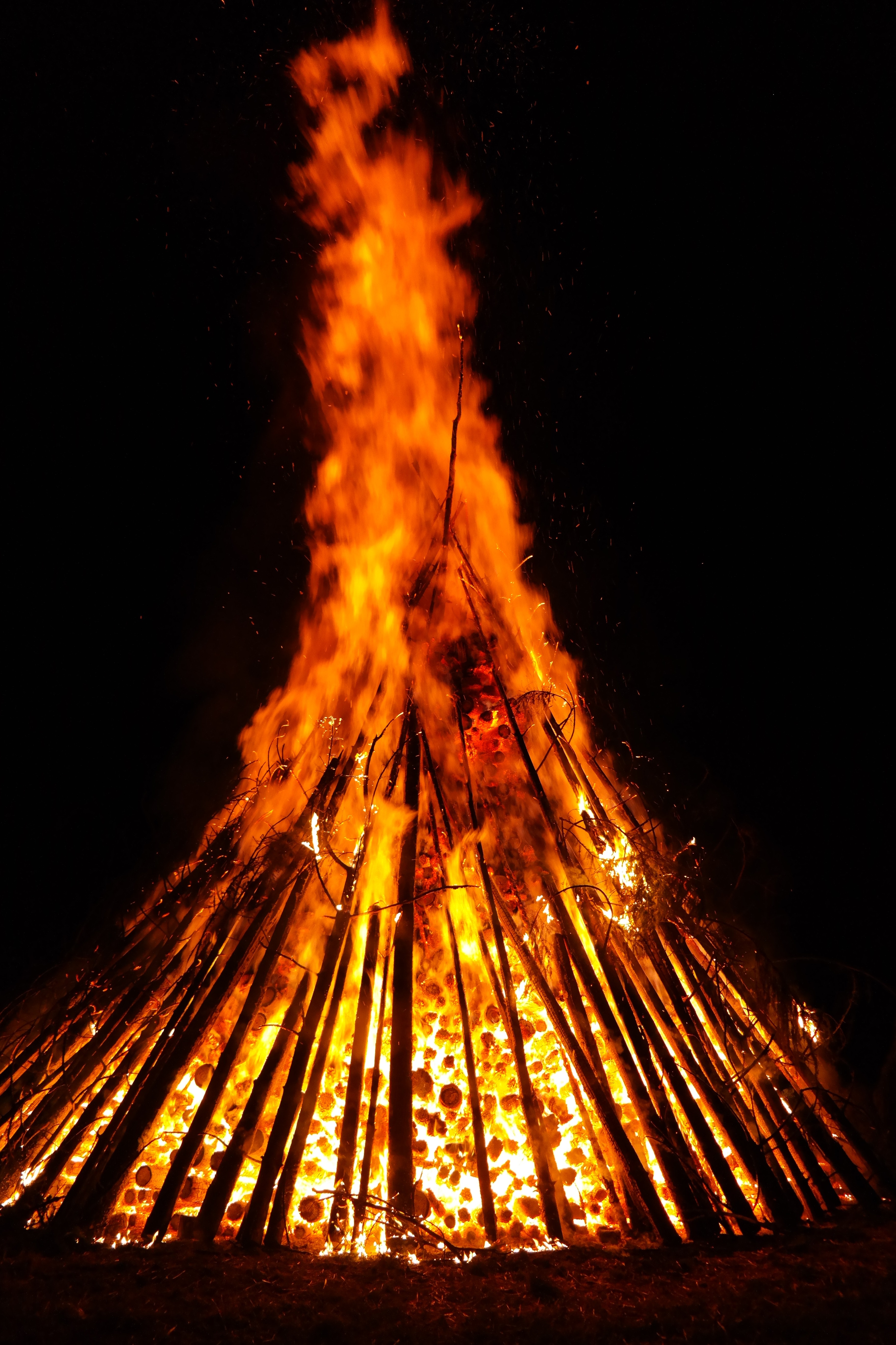 red campfire