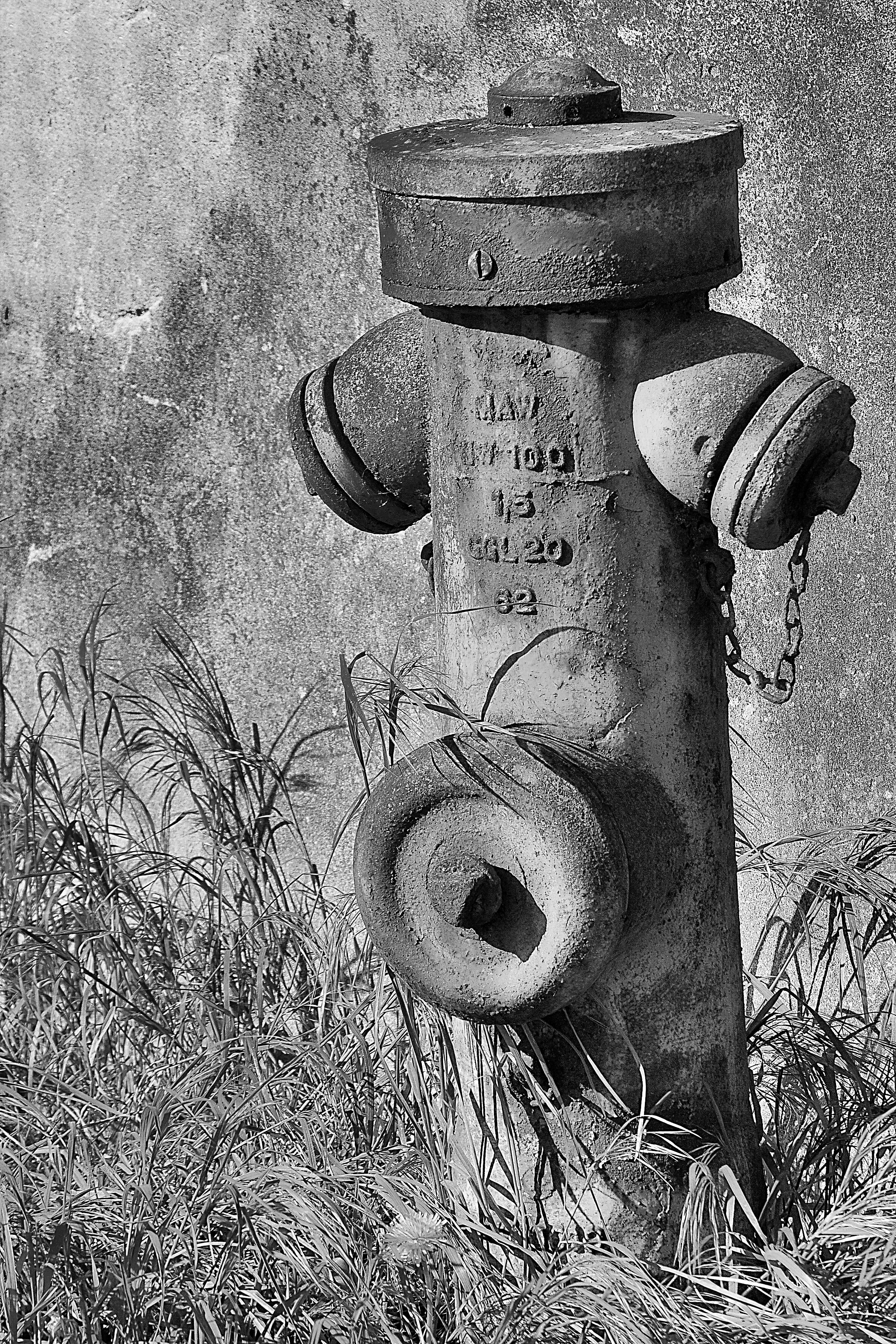 grey metal fire hydrant