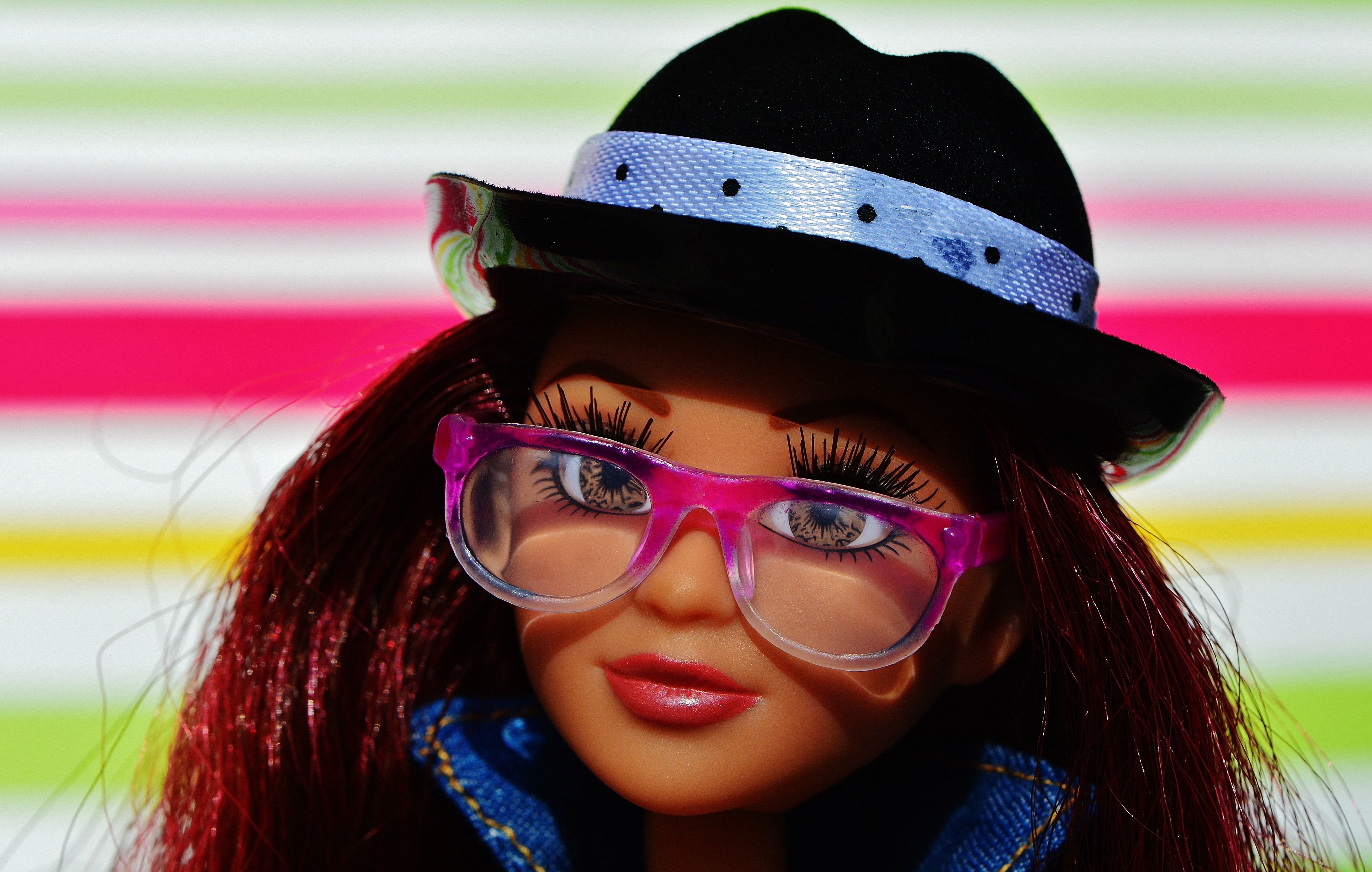 barbie doll in black hat