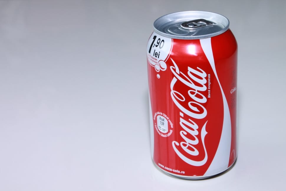 red and white coca-cola can preview
