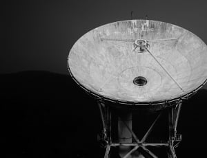grayscale photo of satellite dish thumbnail